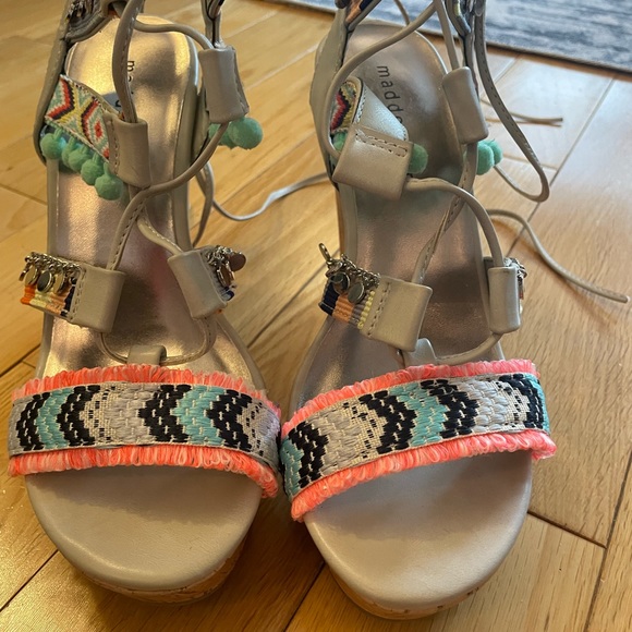 Madden Girl cork platform wedge sandals - Picture 6 of 9